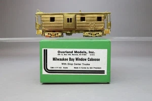 HO Messing Modell-OMI 1177 Milwaukee Bay Window Caboose Drop Center Trucks - Bild 1 von 15