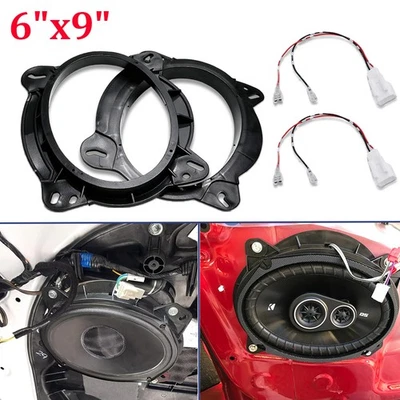 2 件装丰田雷克萨斯 RX GX 6"X9" 前门扬声器适配器支架带线束 — 第 1/4 张图片