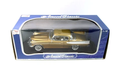 Anson Classic 1957 Studebaker Golden Hawk 1:18 Scale Diecast Model Car – Gold - Image 1 of 4