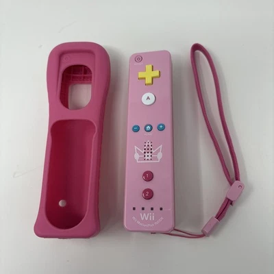 Princess Peach Nintendo Wii Motion Plus Remote Controller W/ Sleeve - Tested - Image 1 of 4
