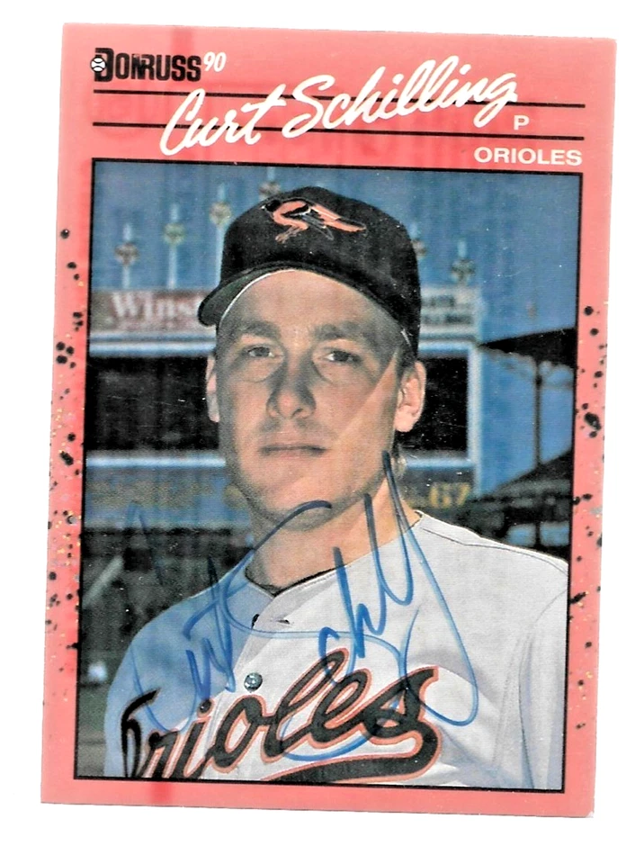 *CURT SCHILLING* 1990 Donruss Firmado a Mano Automático *BOSTON RED SOX* Foto 1 de 1