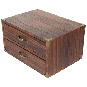 Vintage Wooden Drawer Storage Cabinet - Small Desktop Organizer with Drawers ... - Picture 1 of 9