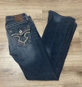 Big Star Casey K Women’s Low Rise Bootcut Blue Jeans Size 27R (A04) - Picture 1 of 7