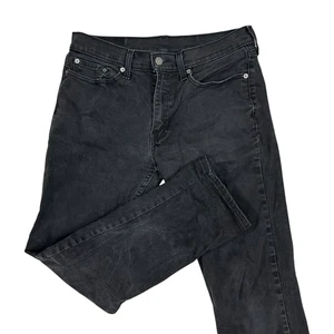 Levis 514 Jeans Herren 31X30 Schwarz Dark Wash Denim Straight Leg Original Nietet - Bild 1 von 10