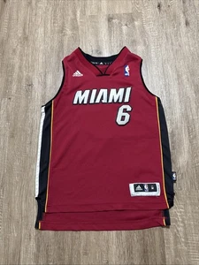 Adidas Miami Heat Lebron James #6 NBA Basketball Jugend Trikot Medium +2 Länge - Bild 1 von 12