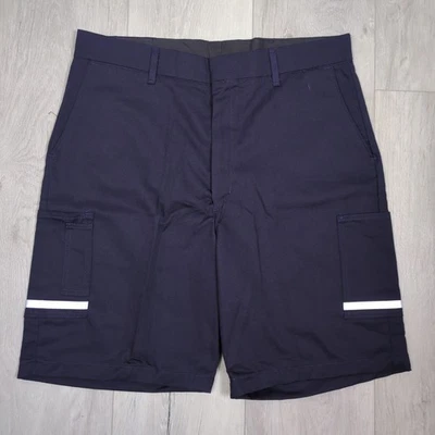 FedEx Stan Herman Shorts Mens 40L Navy Blue Reflective 10" Inseam VF Workwear - Image 1 of 4