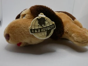 Peluche marrón novedad perro pequeño vintage A & B - Imagen 1 de 12