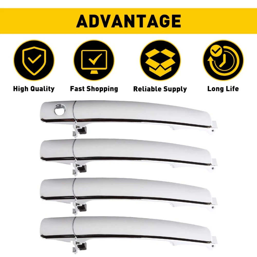 Front Driver Side Chrome Door Handle For Nissan Rogue 2011-2015 - Direct Replacement 9 thumbnail image