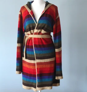 Cárdigan Suéter Y2K Charlotte Russe Arco Iris Capucha Mediana Cinturón Abierto - Imagen 1 de 23