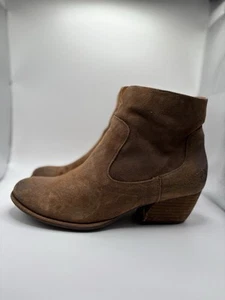 Kork Ease Damen-Stiefeletten aus Veloursleder mit seitlichem Reißverschluss Größe 9 M Booties braun K48523 - Bild 1 von 9