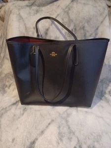Schwarze Leder Coach City Tasche Schultertasche Hand CR111 UVP 199£ - Bild 1 von 11