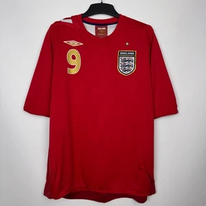 CAMISETA DE FUTBOL INGLATERRA 2006 2008 VISITANTE UMBRO talla XL #9 ROONEY - Imagen 1 de 24