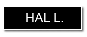 HUBIE HALLOWEEN HAL L NAME BADGE PROP HALLOWEEN COSPLAY PIN BACK - Foto 1 di 2