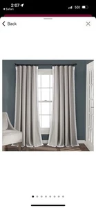 Lush Decor Rosalie Light Filtering Window Curtain Panel Pair, 54" x 108", Ivory - Picture 1 of 4