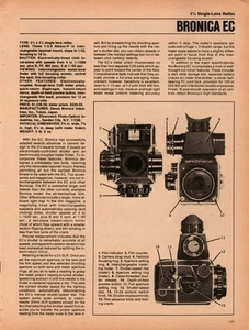 Bronica - EC/S2A Camera - Original Magazine Report - - Bild 1 von 2