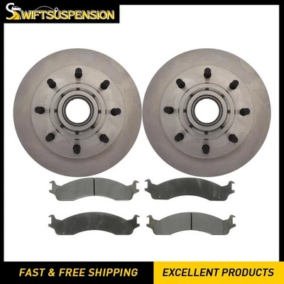 Комплект передних тормозных колодок и дисковых роторов для Ford E-250 Econoline 1995 1996 1997 годов выпуска - Изображение 1 из 4