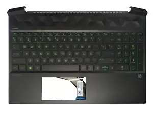 Nuevo Teclado Español Para HP Pavilion 15-EC 15-ec0013dx Palmrest Backlit Green - Imagen 1 de 5