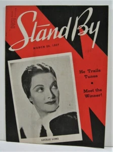 1937 Stand By Magazine Lucille Long Cover WLS Radio Prairie Farmer Chicago - Picture 1 of 2