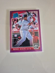2018 Donruss Optic Rafael Devers Boston Red Sox Pink Prizm - Picture 1 of 2