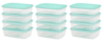 12 x Food Storage Box Container with Lid Airtight Microwave safe BPA free 1 L - Image 1 of 3