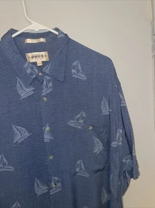 Campia Moda Camicia Uomo Barca a Vela Hawaiana XL Blu Q - Foto 1 di 11