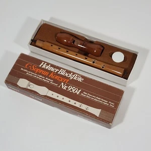 Hohner C-Soprano Recorder 9504 Pearwood Baroque Fingering Blockflöte Germany - Picture 1 of 9
