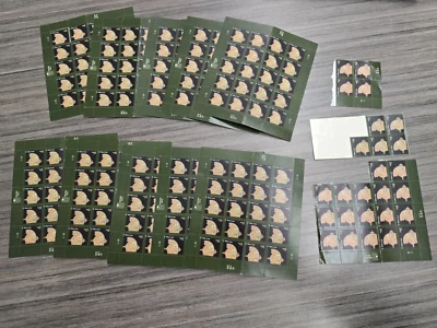 Tiffany Lamp Sheet of 20  1¢ U.S. Postage Stamp MNH 2003 236 STAMPS - Image 1 of 2