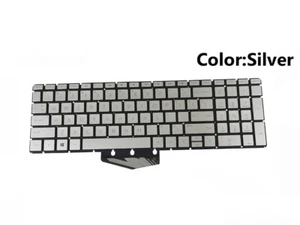 Teclado plateado para computadora portátil HP Pavilion 15-ck074nr 15-ck075nr 15-ck010ca 15-ck013ca - Imagen 1 de 6