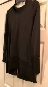CENTRAL PARK YOGA ACTIVEWEAR DARK GRAY YOGA TOP BACK TWIST KEYHOLE SIZE XS - Picture 1 of 7