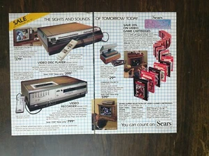 Vintage 1982 Sears VCR Video Game Cartridges 3-Page Original Color Ad 721 - Bild 1 von 3