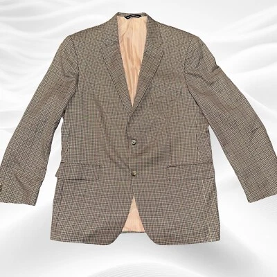 Blazer Coppley Para Hombres 44T Negro y Marrón A Cuadros Lana Seda Camden Abrigo Deportivo Chaqueta Foto 1 de 4