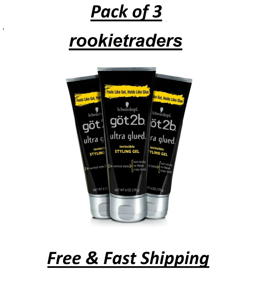 Gel para el cabello Got2b Ultra pegado Invincible Styling - 6 onzas (paquete de 3) Foto 1 de 1