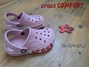 CROCS Comfort Ballerina Bayaband Clog 207018 rosa pink C9 Gr. 25 26 👉 wie NEU - Bild 1 von 24