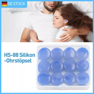 12X Ohrstöpsel Zum Schlafen, Wiederverwendbare Silikon Ohrstöpsel, Ohrenstöpsel - Bild 1 von 10