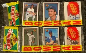 2 paquetes de bastidores de béisbol Bowman 1989 Ken Griffey ¿novato?? - Imagen 1 de 2
