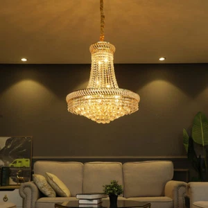 Modern Chandelier 40W Ceiling Light Golden Pendant Lamp Indoor Lighting Fixtures - Picture 1 of 14