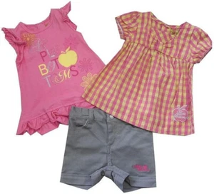 ♥ APPLE BOTTOM ♥ Mädchen 3tlg. Set Short und Tunika Shirt - Bild 1 von 1
