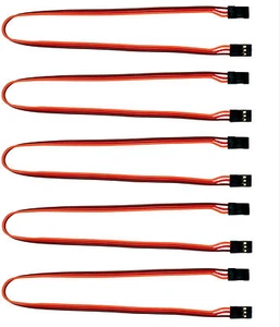 Apex RC Products JR Style 12" / 300mm Male Male Servo Extension - 5 Pack #1014M - Picture 1 of 3