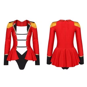 Women Circus Halloween Costume Ringmaster Showman Jacket Red Tailcoat AU - Picture 1 of 9