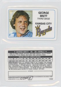1981 Perma-Graphics/Topps Credit Cards George Brett #125-003 HOF