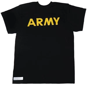 XLARGE - Herren APFU Kurzarmhemd Army schwarz und gold PT Fitnessshirt - Bild 1 von 6