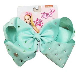 Girls Hair Bows Clips JoJo Siwa Bow Collection Pastel Seafoam Girl Accessories - Picture 1 of 5