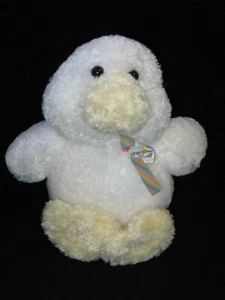 Juguete de peluche Baby Ganz Duck Lovey blanco amarillo 7" vintage 1999 arco arco arco arco arco iris - Imagen 1 de 6