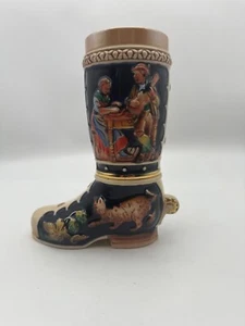 Bota de Colección Goebel Cerveza Piedra Estilo Jarrón Plantadora Decoración con Alemania Pareja y Gatos - Imagen 1 de 6