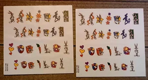 2 Vintage 1998 Bugs Nail Art Sticker Lola Bunny 28 Sticker pro Bogen - Bild 1 von 3