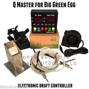 Q Master Temperature Controller Big Green Egg Fan Med Lg BGE B electronic temp - Picture 1 of 4