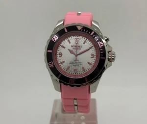 KYBOE! Reloj Gigante 48mm Caja Acero Inoxidable Luz Nocturna Correa Silicona Rosa - Imagen 1 de 4