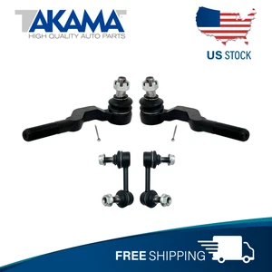 4 pcs Front Outer Tie Rod Ends + stabilizer links for 01-04 Toyota Tacoma - Bild 1 von 7