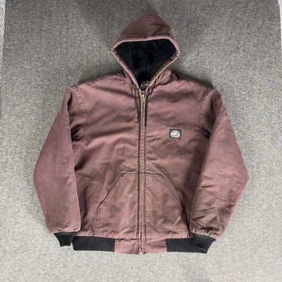 Jaqueta de lona Polar King Borgonha masculina 48 de altura feita nos EUA casaco de trabalho - Imagem 1 de 4