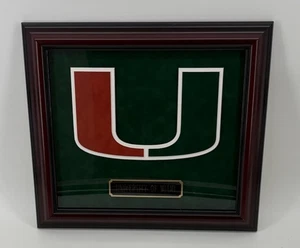 Miami Hurricanes handgeschnitztes Logo mit Platte - Bild 1 von 1